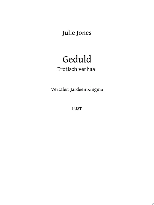 Cover image of Geduld - erotisch verhaal