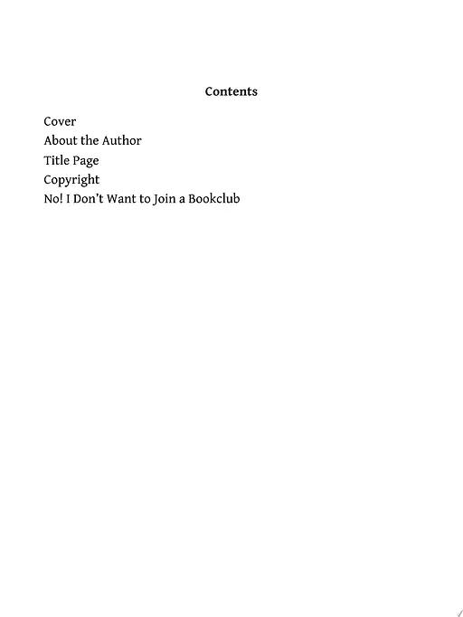 Cover image of No! I Don't Want to Join a Bookclub