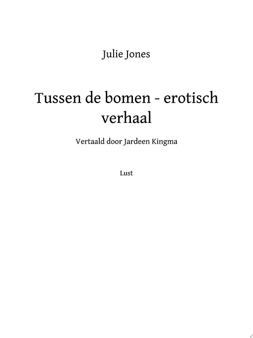 Cover image of Tussen de bomen - erotisch verhaal