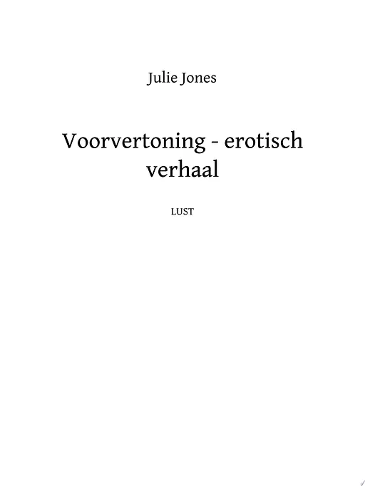 Cover image of Voorvertoning - erotisch verhaal