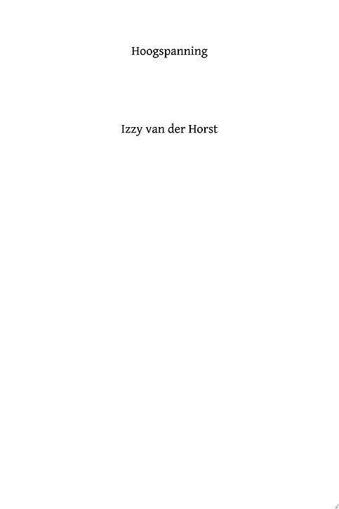 Cover image of Hoogspanning